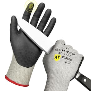 Luvas de trabalho resistentes a cortes Schwer PR3727 ANSI A7 L tamanho 6 pares
