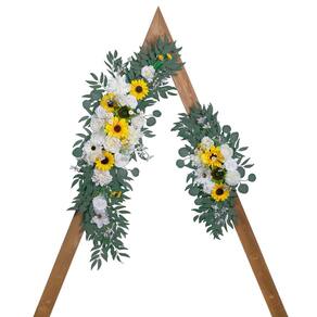 Flores em arco de casamento Lisuun Artificial Roxo e Branco x2