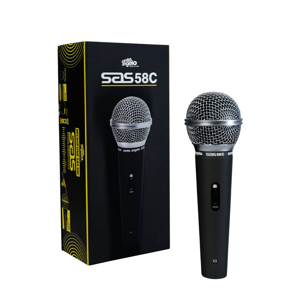 Microfone Santo Angelo Sas 58c Com Chave Estojo