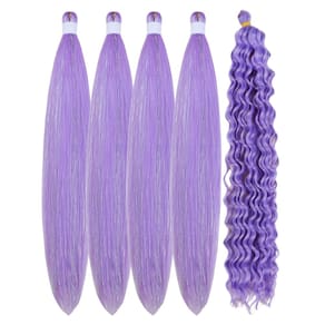 Cabelo trançado Gozill Tinsel Roxo Claro Pré-esticado