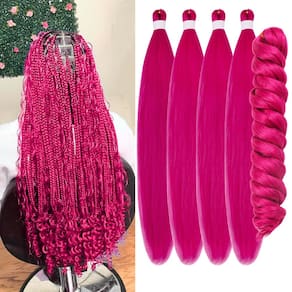 Braiding Hair Gozill Magenta Rosa Pré-esticada Ocean Wave