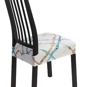 Capas de assento para cadeiras de jantar Searchi Stretch, conjunto de 6 geométricas