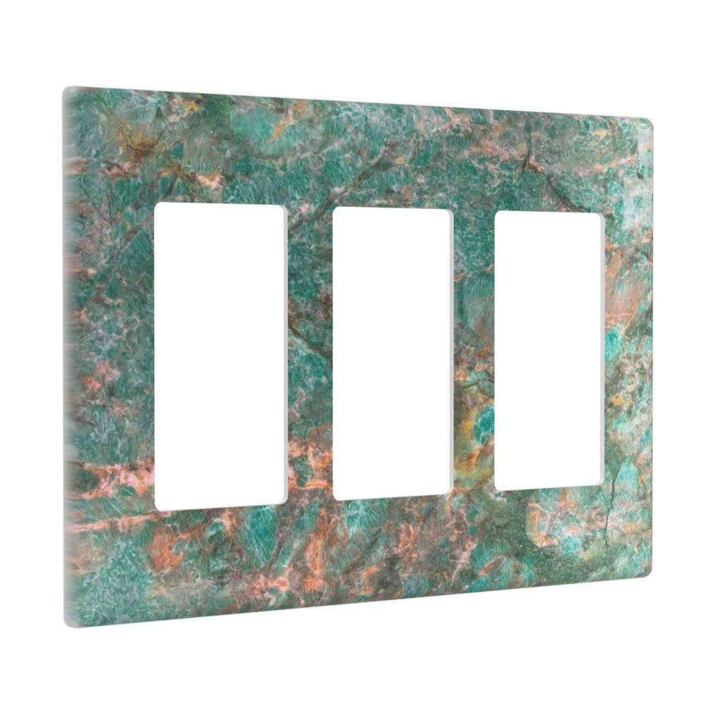 Placa de parede decorativa Yamxbfa Turquoise Emperors Green Marbl