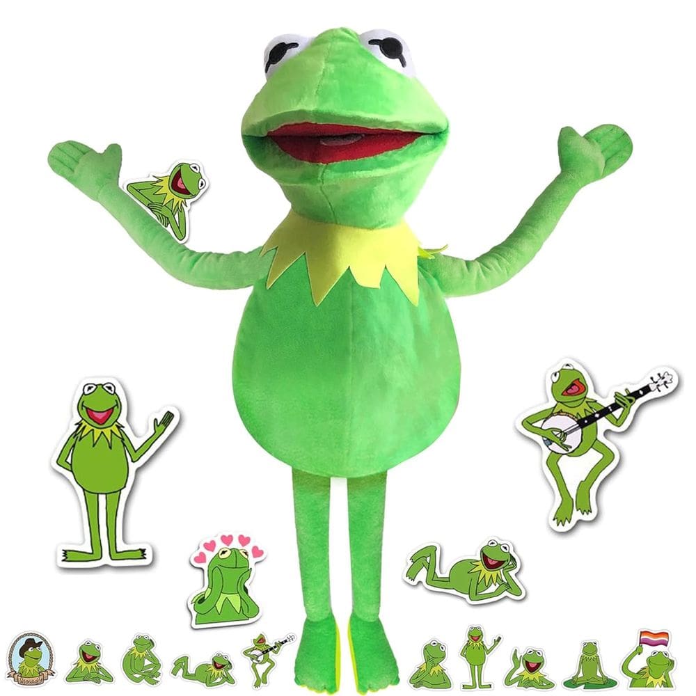 Brinquedo de pelúcia Puppet Kermit Frog The Muppets Show de 60 cm