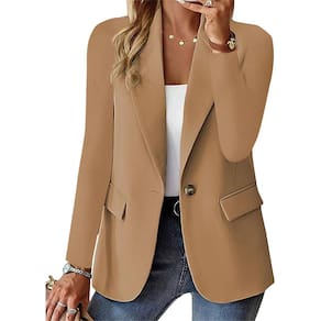 Blazer Tednrk 2025 moderno de manga comprida com botões para mulheres