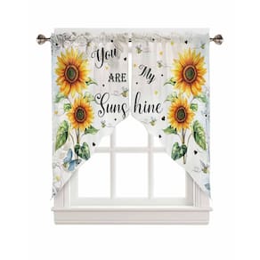 Cortina Valance AYTTBIS Sunflower Swag para Windows 71x91cm