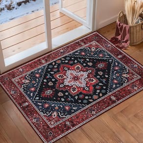 Tapete Area Ciicool lavável vintage 60x90cm Boho Entryway