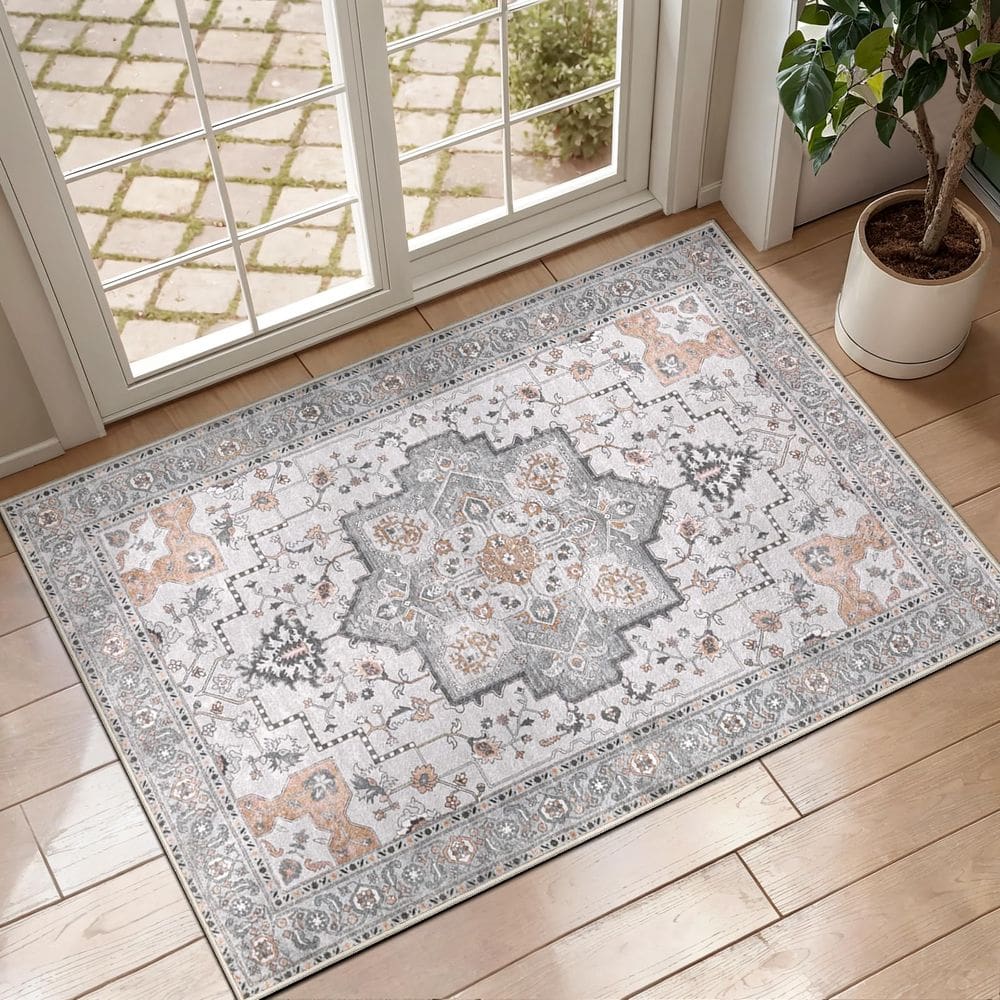 Tapete Area Ciicool lavável vintage 60x90cm Boho Entryway