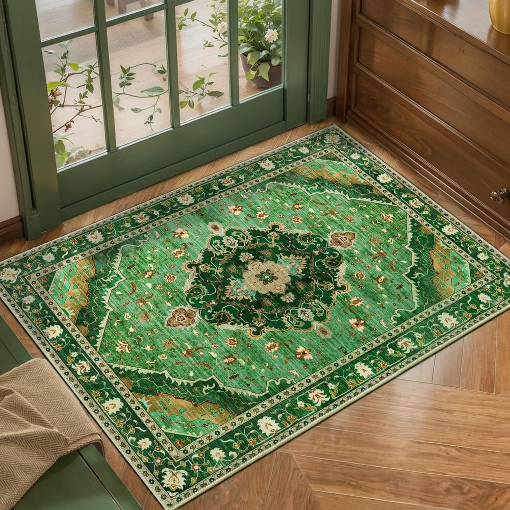 Tapete Area Ciicool lavável vintage 60x90cm Boho Entryway