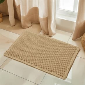Tapete de banho SUBRTEX Waffle Braided Chenille 40x60cm Khaki