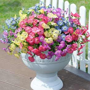 Flores artificiais Ivydale Morning Glory 12 pacotes com eucalipto