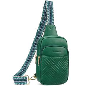 Bolsa tipo estilingue de couro tiracolo acolchoado BOSTANTEN para mulheres