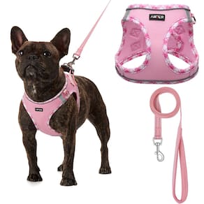Conjunto de arnês para cães AMTOR Small com coleira para treinar e caminhar