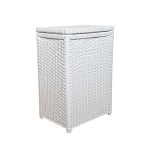 Cesto de Roupa Fibra Sintética Roupeiro 40x25x55 Branco