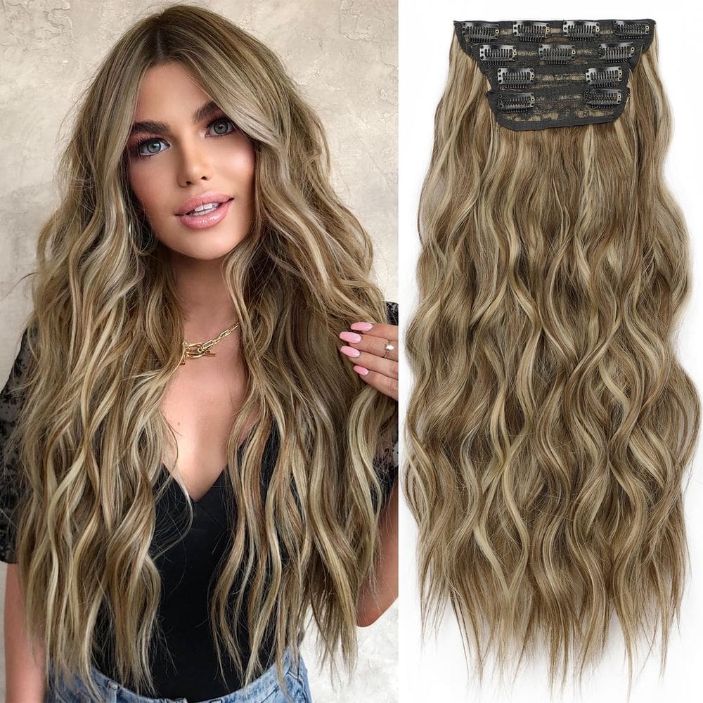 Extensões de cabelo KookaStyle Light Brown mix Blonde 626D 50cm