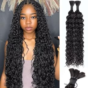 Trança de cabelo SOYI HAIR Water Wave 100g 50cm Preto natural