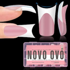Nail Tips NOVO OVO White French Tip Full Cover x150 unidades