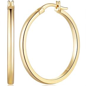 Brincos de argola MOMELF Gold 14K para mulheres, 40 mm, leves