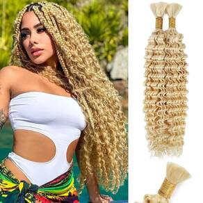 Cabelo trançado SOYI HAIR 613 Blonde Deep Water Wave 14cm