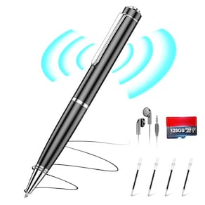 Gravador de voz digital ZIPCIDE 128GB com redução de ruído AI