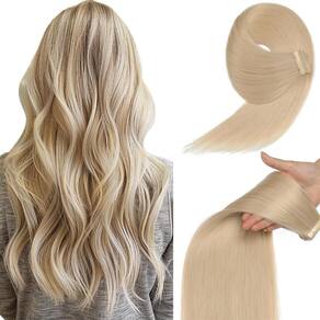 Fita adesiva em extensões de cabelo YDDM Dark Blonde 35 cm, 20 unidades, 100% Rem