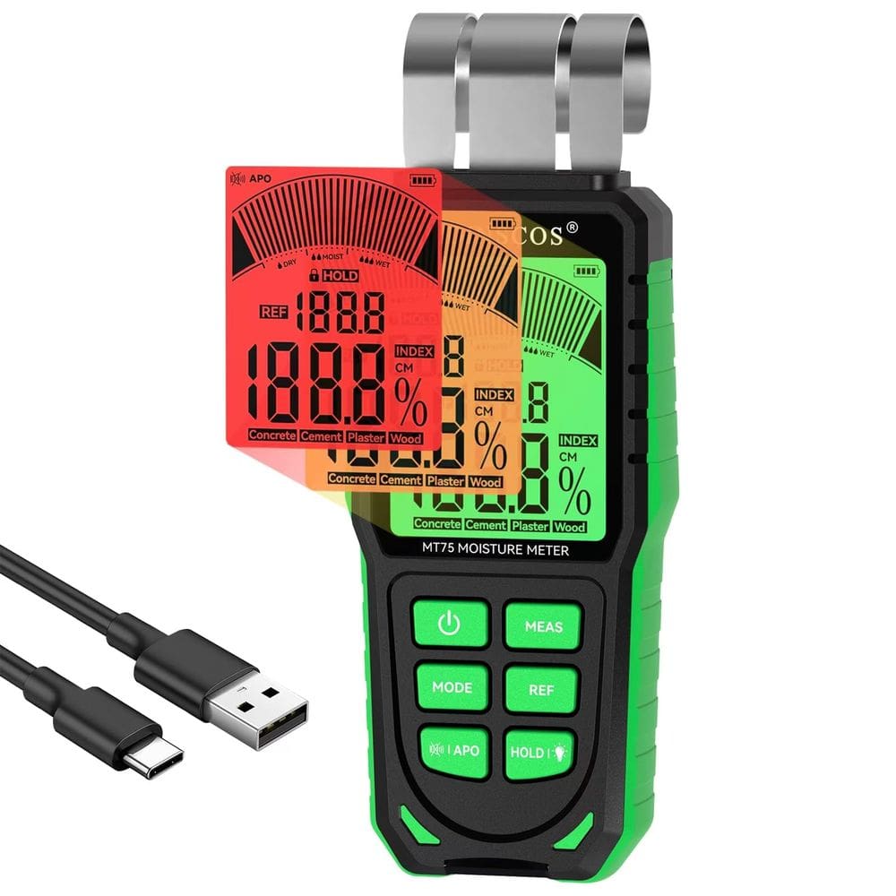 Medidor de umidade RDINSCOS MT75 para materiais de construção