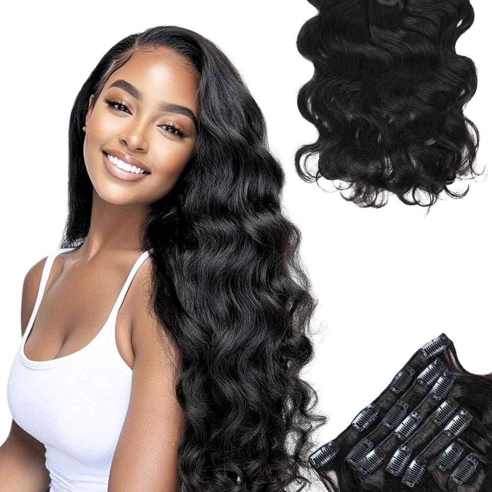 Extensões de cabelo Clip In SIYUSI Body Wave Brazilian Hair