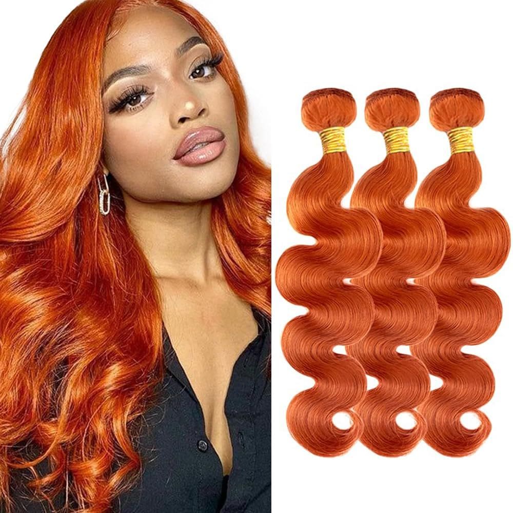 Pacote de cabelo Auokmar Ginger Body Wave #350 Cor 14 16 18