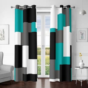 Cortinas Blackout Tyrot Teal/Turquesa 100% Blackout 180x183cm