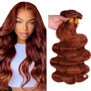 Pacote de cabelo AuokMar Copper Red Body Wave 14 14 14 polegadas