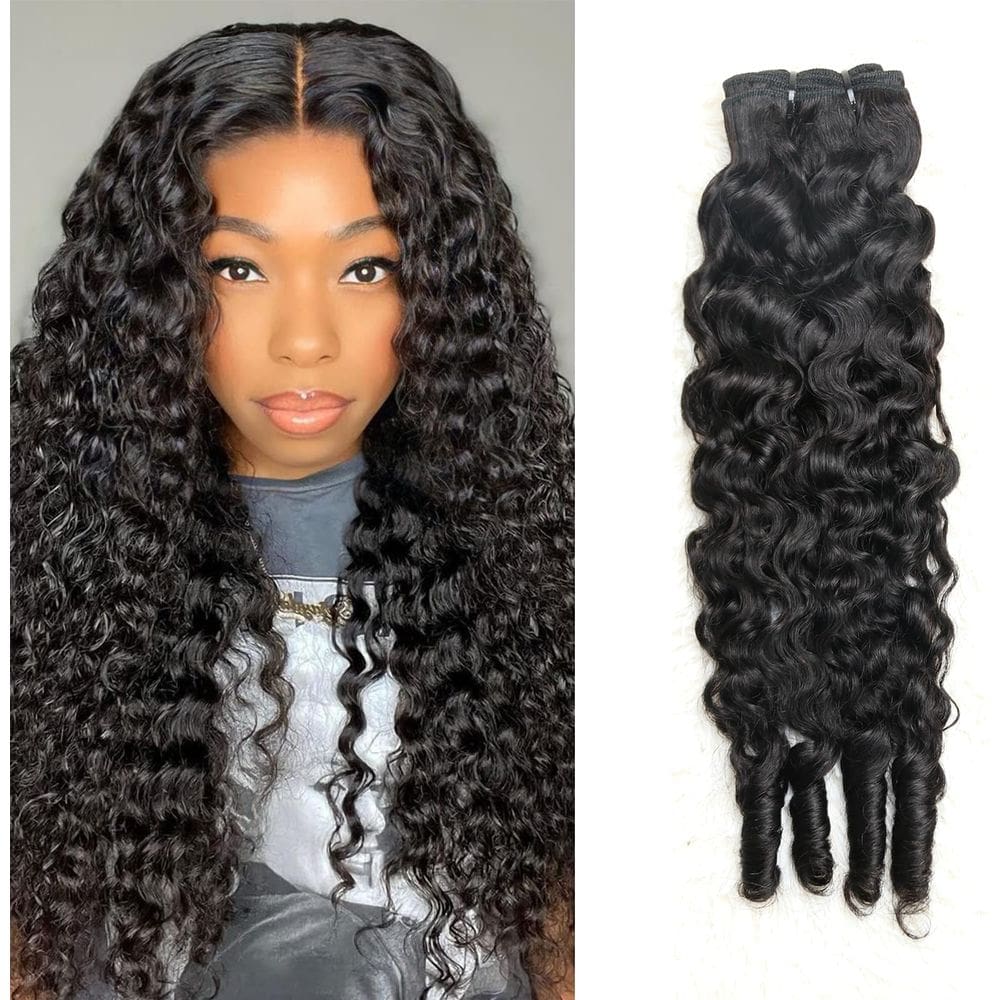 Pacotes de cabelo Sinuowei Curly Water Wave Birmese 70 cm, 1 unidade