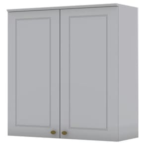 Armario Aereo 2 Portas MDF 80 cm Americana C356 Cinza Henn