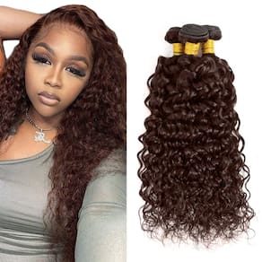 Pacotes de cabelo GVEOXVO Chocolate Brown Water Wave 14 16 18 Inc