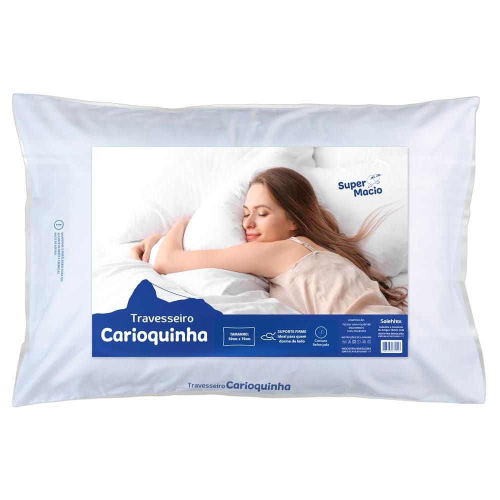 Travesseiro 50x70cm Suporte Firme Carioquinha Salehtex