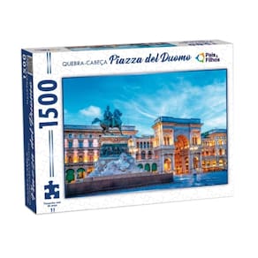 Quebra Cabeça 1500 Peças Piazza Del Duomo Paisagem Itália +12 Anos Pais e Filhos