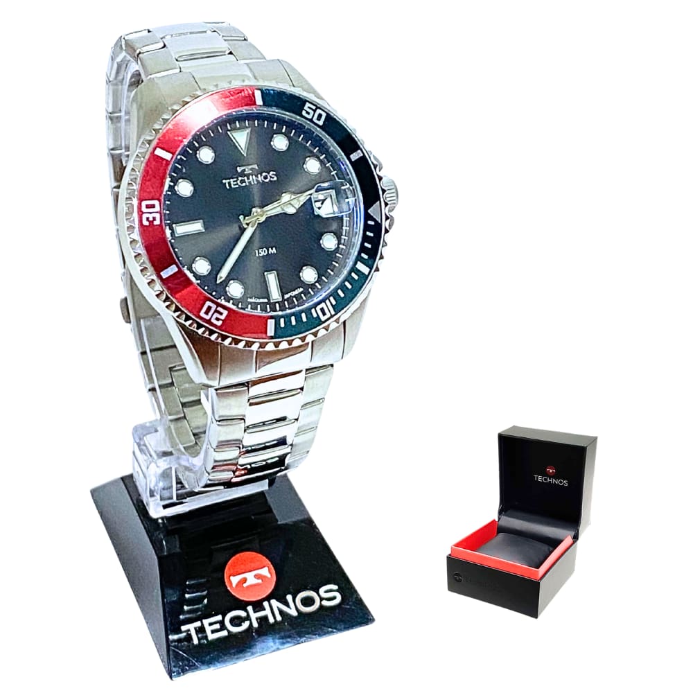 Relógio Technos Masculino Analógico Acqua Prateado 2415DZ/1P