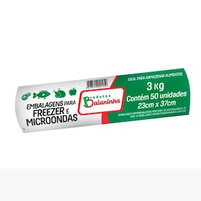 Embalagem Baianinha Para Freezer e Microondas 3kg 23cm X 37cm 50 Unidades