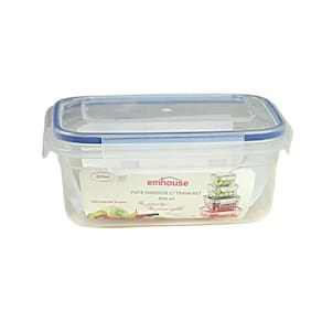 Pote com Trava Retangular 800ml EMHOUSE