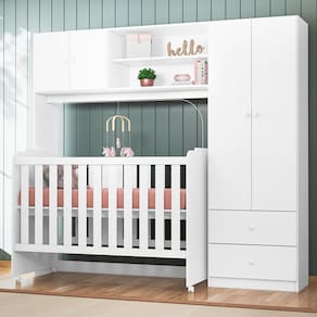 Conjugado Ternura + Berço Amore Branco Peternella Móveis