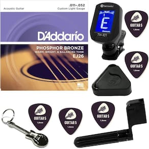 Daddario Ej26 Phosphor Bronze Corda Violão Aço 011 + Kit Iz2