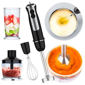 Mixer 4 em 1 Batedor Fue Miniprocessador Triturador Inox 600W Voltagem:110V