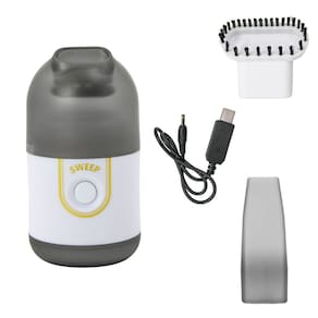 Mini Aspirador De Po Portatil USB Bivolt Recarregavel Cor:Branco