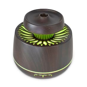 Aromatizador e Umidificador de Ambientes Com 7 Tipos De Luzes De Led 400ML Cor:Mogno