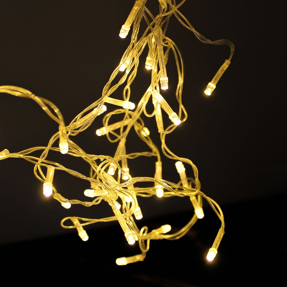 Pisca de LED Cascata 100L 3M X 70CM 8 Modos Tomada Natal Ano Novo Festas Cores:Amarelo