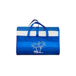 Esteira Bolsa Com Alça de Praia Piscina Impermeável Cor:Azul