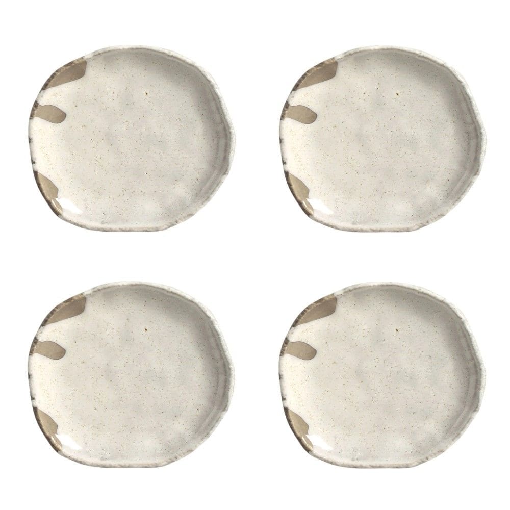 Conjunto de Pratos de Sobremesa 04 Peças Orgânico Eco Pampa Porto Brasil