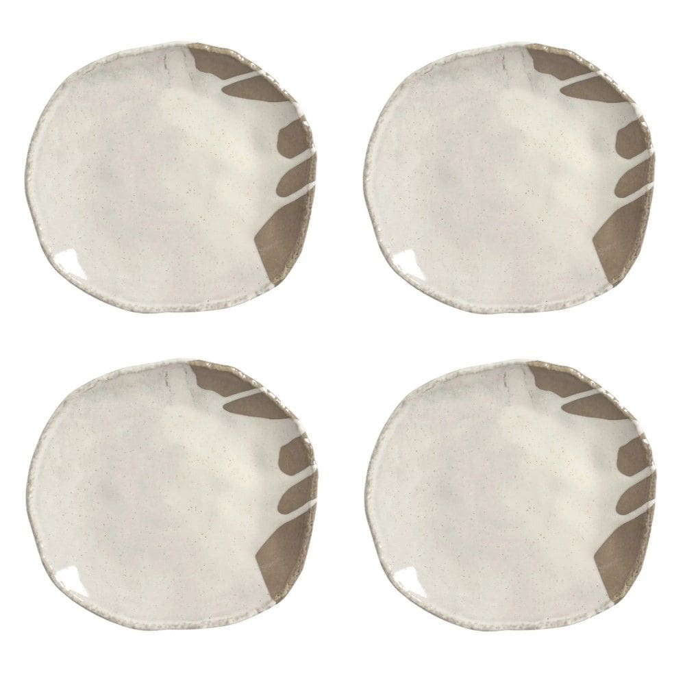 Conjunto de Pratos Rasos 04 Peças Orgânico Eco Pampa Porto Brasil