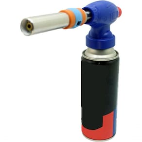 Kit Refil Gás De 400ml E Isqueiro Maçarico Azul Culinário