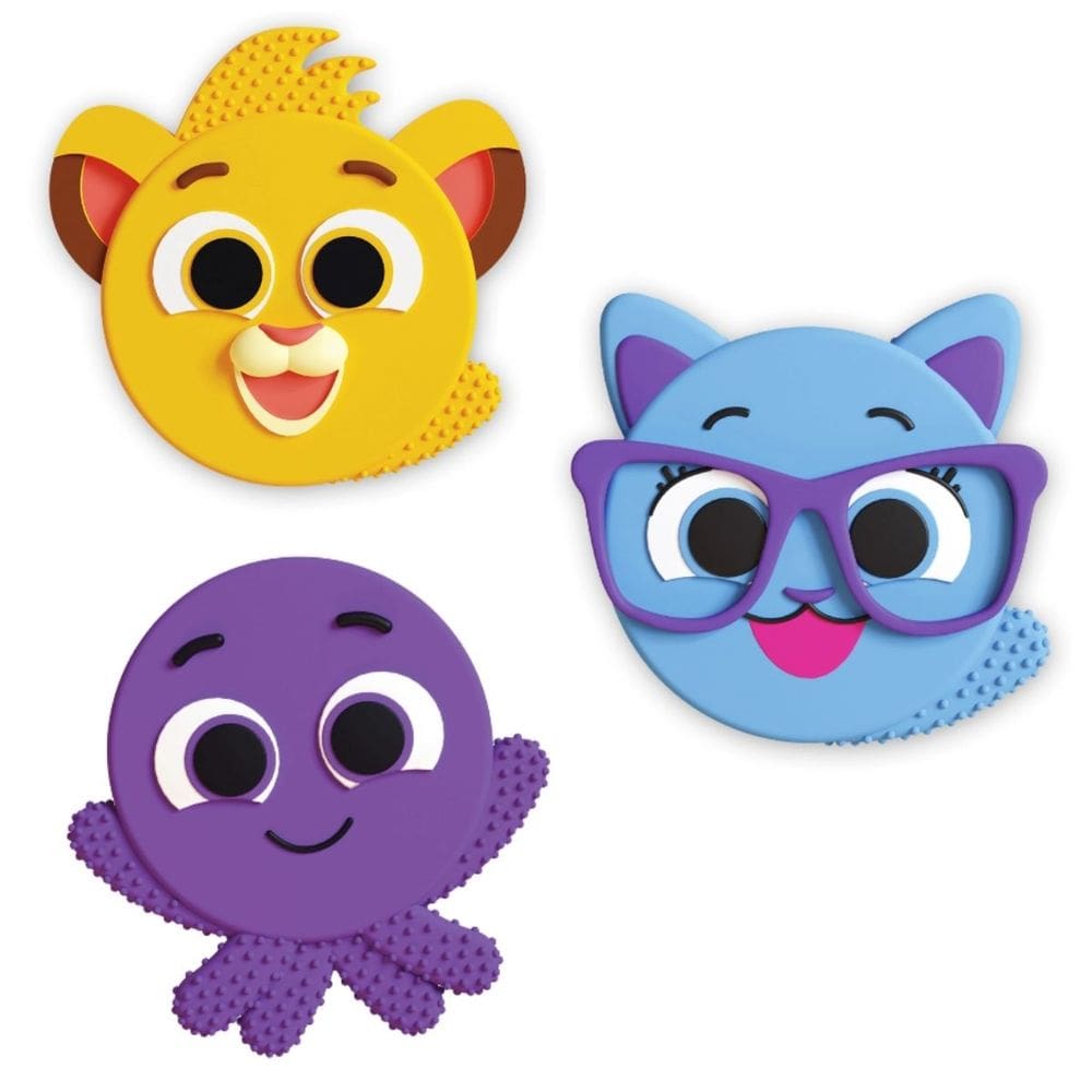 Mordedor Bolofofos Pow Rick Sophie Alívio Massageador Macio Atóxico Bebê +4 Meses Pais e Filhos