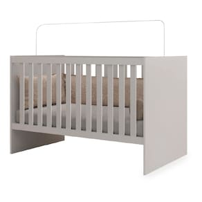 Berço Americano Branco 2 em 1 Mini Cama Infantil para Quarto Bebê